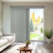 CHICOLOGY Large Vertical Blinds for Indoor Windows, Light Filtering PVC Slats, 78"W X 84"H, Easy Install, Privacy Shades for Sliding Glass Doors & Living Rooms,