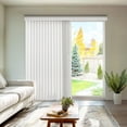 thumbnail image 1 of CHICOLOGY Large Vertical Blinds for Indoor Windows, Light Filtering PVC Slats, 78"W X 84"H, Easy Install, Privacy Shades for Sliding Glass Doors & Living Rooms, Oxford White, 1 of 7