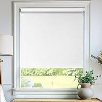 Chicology 21"W X 72"H Chalk White Cordless Polyester Roller Shades – Light Filtering, Safe for Kids & Pets