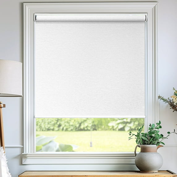 Chicology Roller Shades | Cordless Room Darkening and Light Filtering Window Blinds |58"W X 72"H| Privacy Shades for Bedroom & Living Room | Easy Install | Chalk White