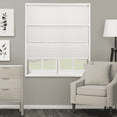thumbnail image 1 of Chicology Cordless Roman Shade, Light Filtering, Ridgewood Ultra White, 33"W X 72"H, 1 of 6