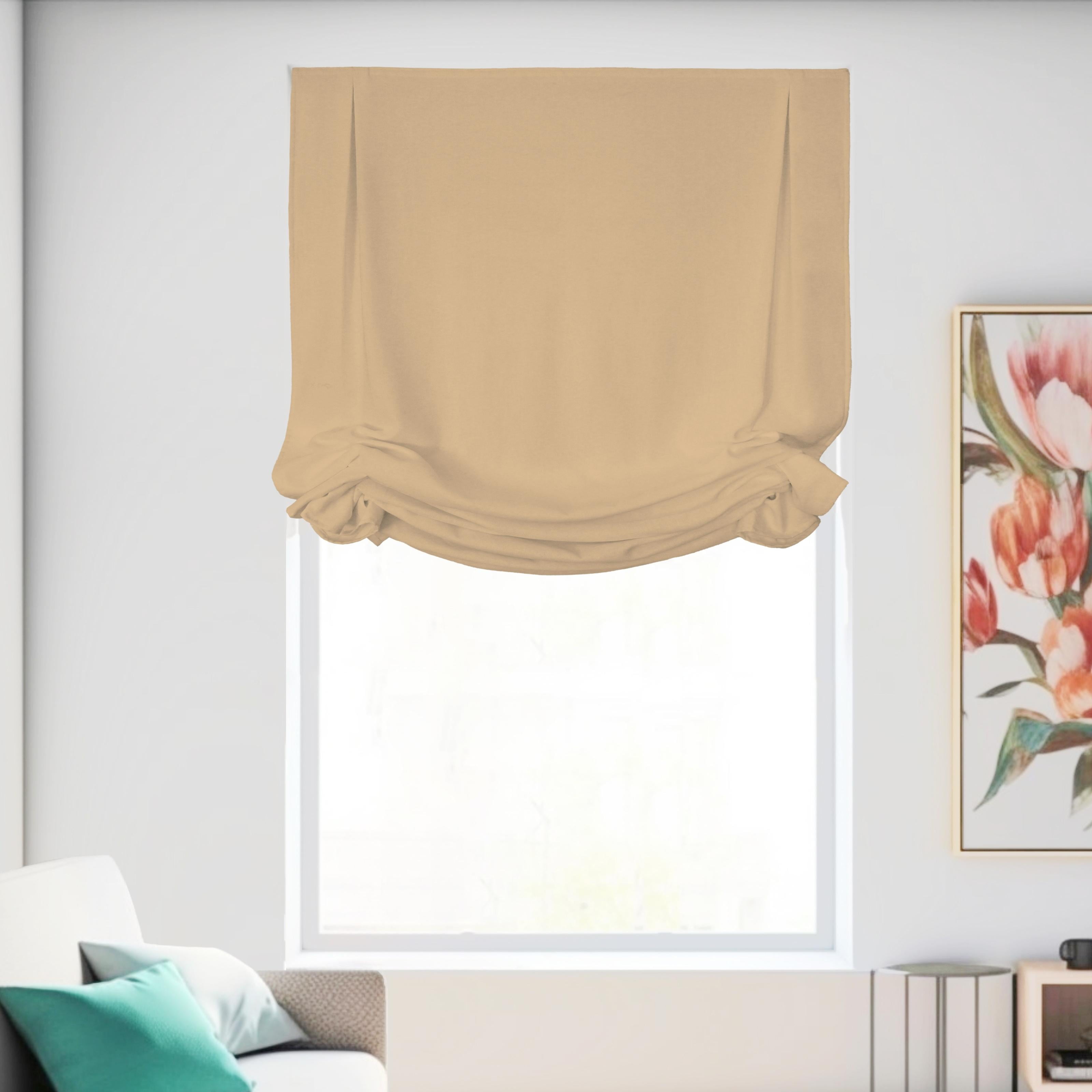 Chicology Cordless Roman Shades, Khaki (Tulip), 31"W X 64"H