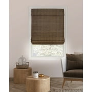 Chicology 35"W x 64"H Moose Cordless Bamboo Roman Shades, Natural Woven Wood, Light Filtering, Safe for Kids & Pets