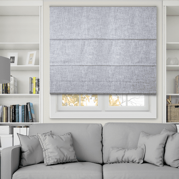 Chicology Cordless Roman Shade, Blackout, Lexington Gainsboro, 23"W X 72"H
