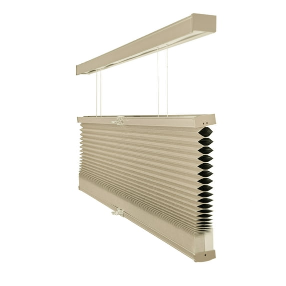 Chicology Cordless Top Down Bottom Up Blackout Cellular Shade Khaki Grey 28 in. W x 72 in. L