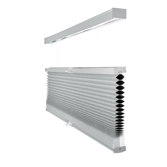 Chicology Cordless Top Down Bottom Up Blackout Cellular Shade Light Grey 69 in. W x 72 in. L