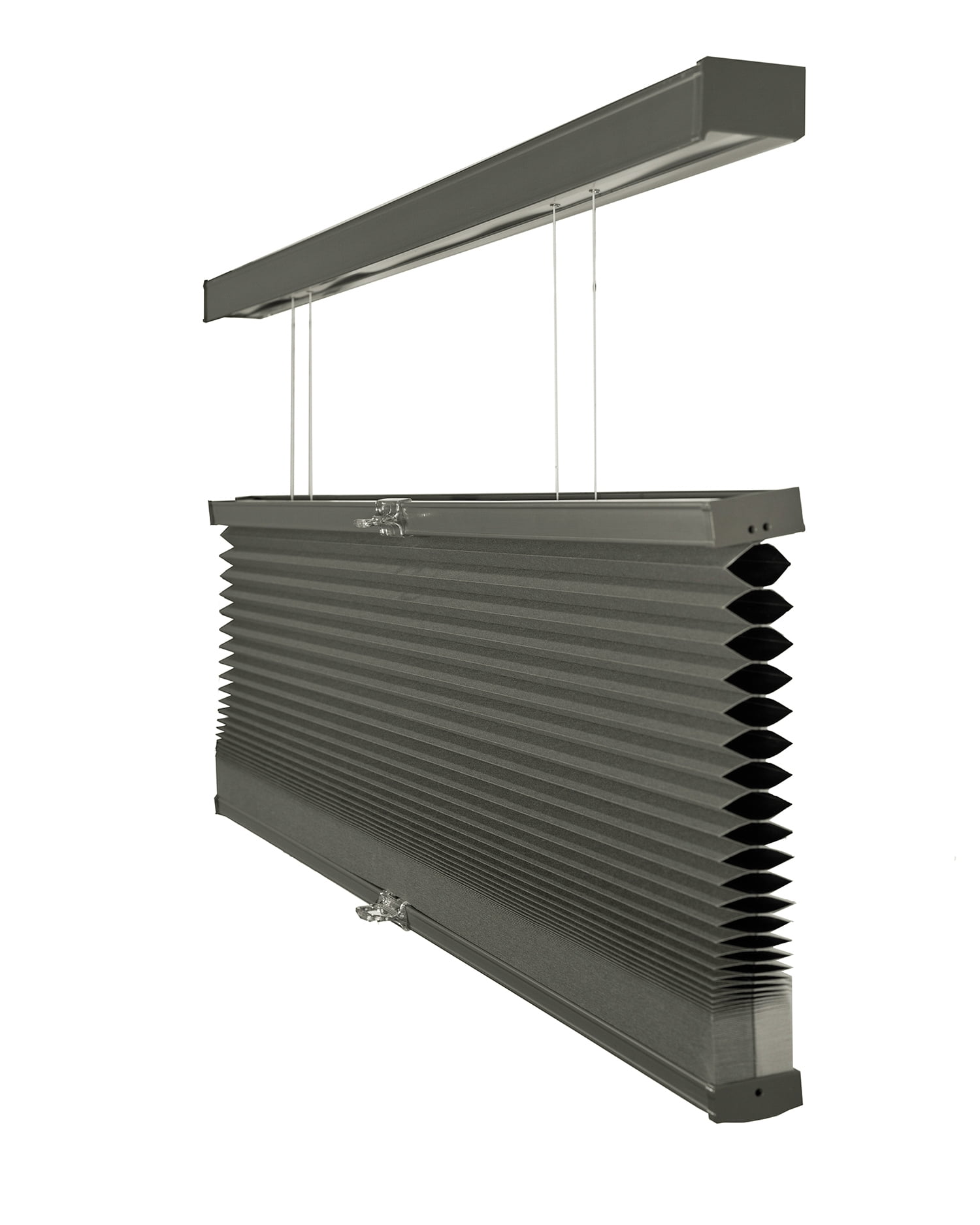 Gray Cordless Top Down Bottom Up Blackout Cellular Shade 69 in. W x 48 in. L
