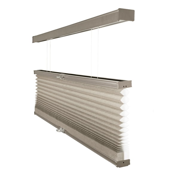 Chicology Cordless Top Down Bottom Up Light Filtering Cellular Shade, Khaki Grey 31"W x 48"H