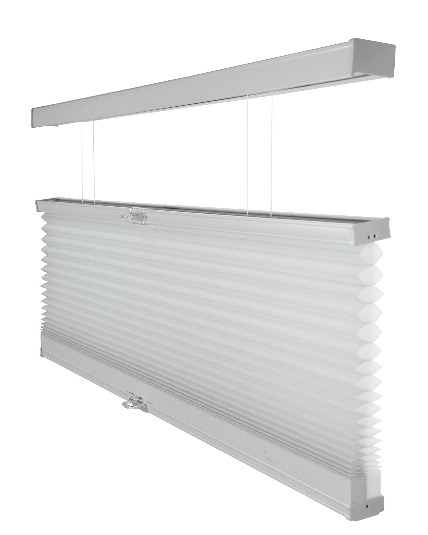 Chicology Cordless Top Down Bottom Up Light Filtering Cellular Shade Light Grey 25"W x 72"H