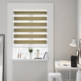 thumbnail image 1 of CHICOLOGY Blackout Zebra Roller Shades |72"W X 72"H| Dual Layer Light Filtering Blinds | Cordless Window Shades for Home & Office | Easy Install | Sable, 1 of 4