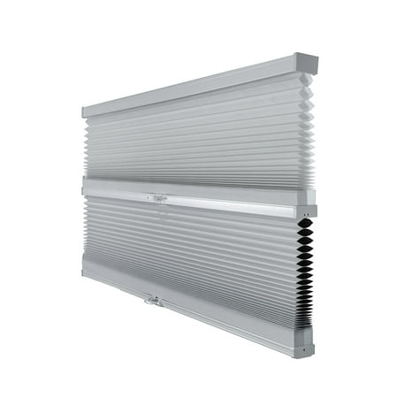 Chicology Day and Night Cordless Cellular Shades, Gray Sheen - 49" X 72"