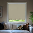 thumbnail image 1 of Chicology Textured Blackout Roller Shades with Fringe | Cordless Light Filtering Window Blinds |41"W X 64"H | Decorative Privacy Shades for Home & Office | Easy Install | Cream, 1 of 8