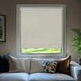 thumbnail image 1 of Chicology Textured Blackout Roller Shades with Fringe | Cordless Light Filtering Window Blinds |30.25"W X 64"H | Decorative Privacy Shades for Home & Office | Easy Install | Ivory, 1 of 8