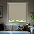 thumbnail image 1 of Chicology Textured Blackout Roller Shades with Fringe | Cordless Light Filtering Window Blinds |20.5"W X 64"H | Decorative Privacy Shades for Home & Office | Easy Install | Sand, 1 of 8