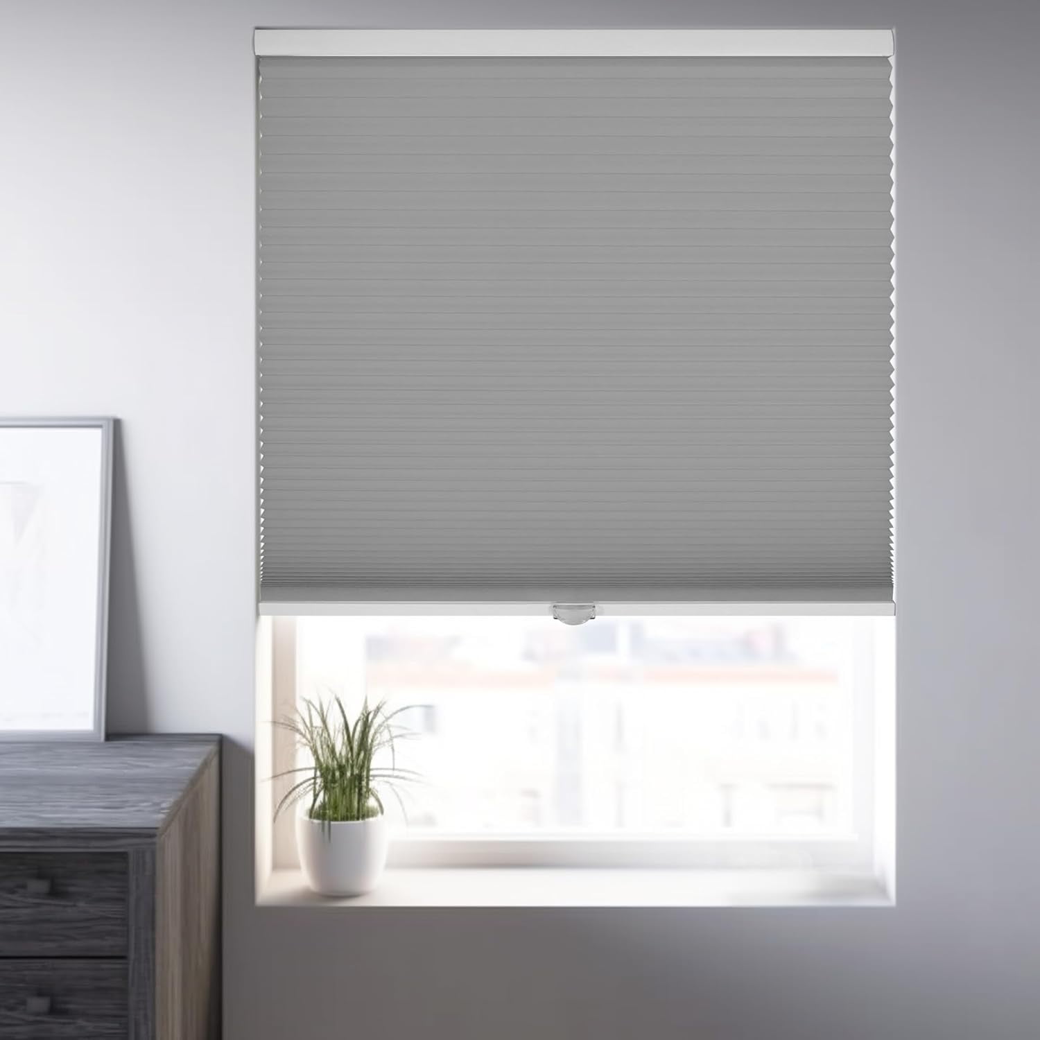 Chicology Grey Cordless Blackout Cellular Shades 41 in. W x 48 in. L