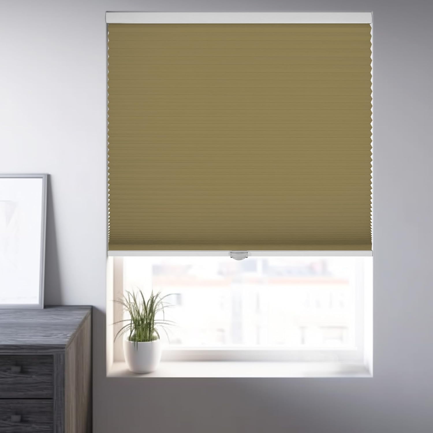 Chicology Khaki Cordless Blackout Cellular Shades 50 in. W x 48 in. L