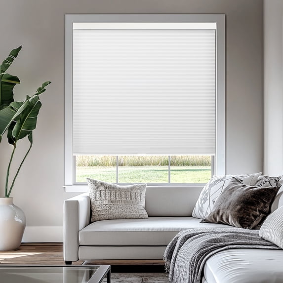 Chicology Light Filtering Cellular Shade, Morning Mist, 64.75"W x 72"H