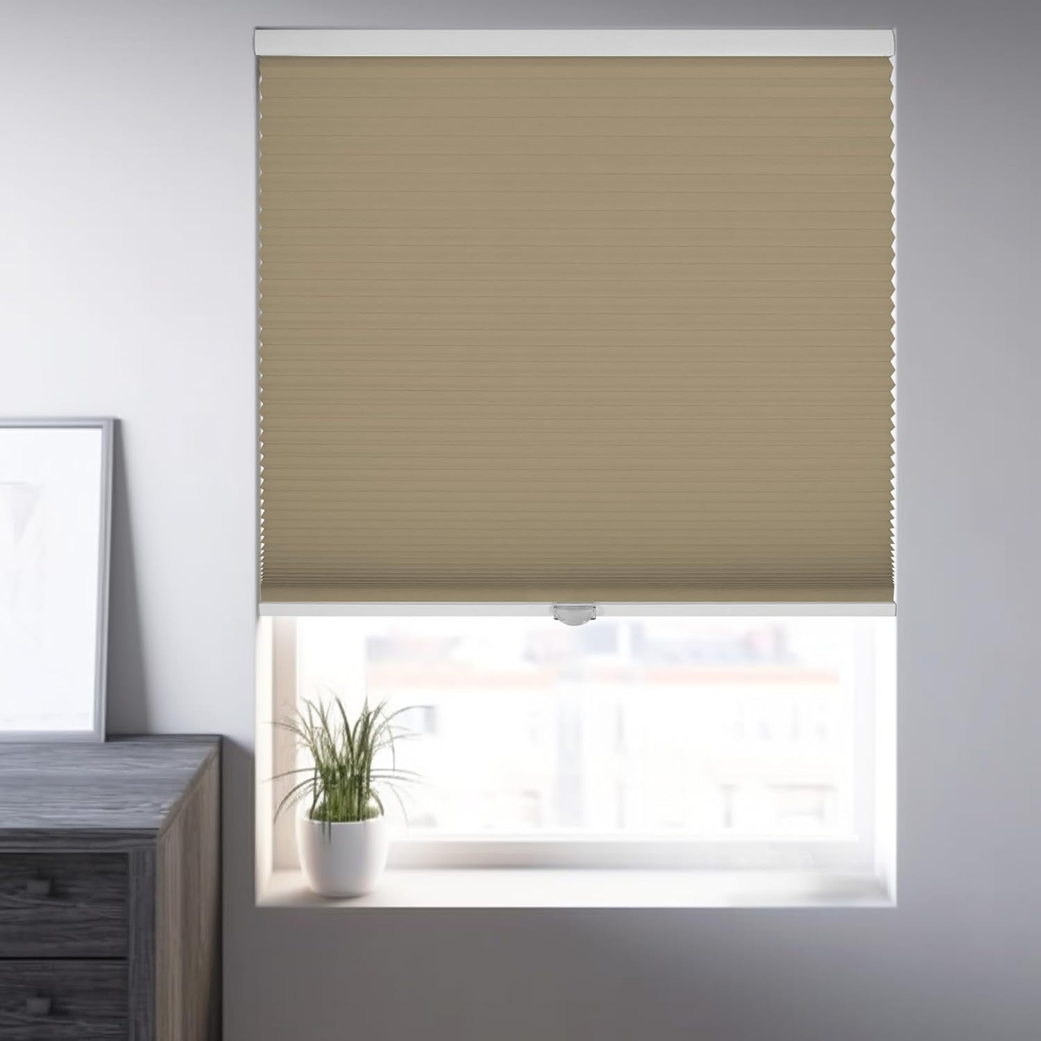 Chicology Sand Cordless Blackout Cellular Shades 59.5 in. W x 72 in. L
