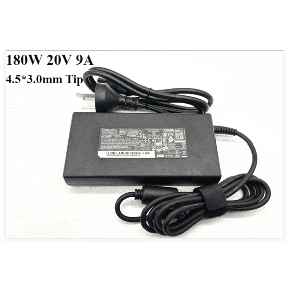 20V 9A 180W AC Charger Adapter for MSI Katana GF66 11UE-088NEU 4.5*3.0mm Tip