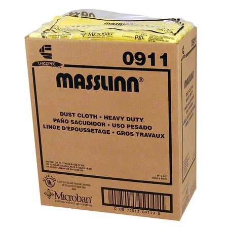 Chix 0911 24 in. x 24 in. Masslinn Dust Cloths - Yellow (50/Bag 2 Bags/Carton)