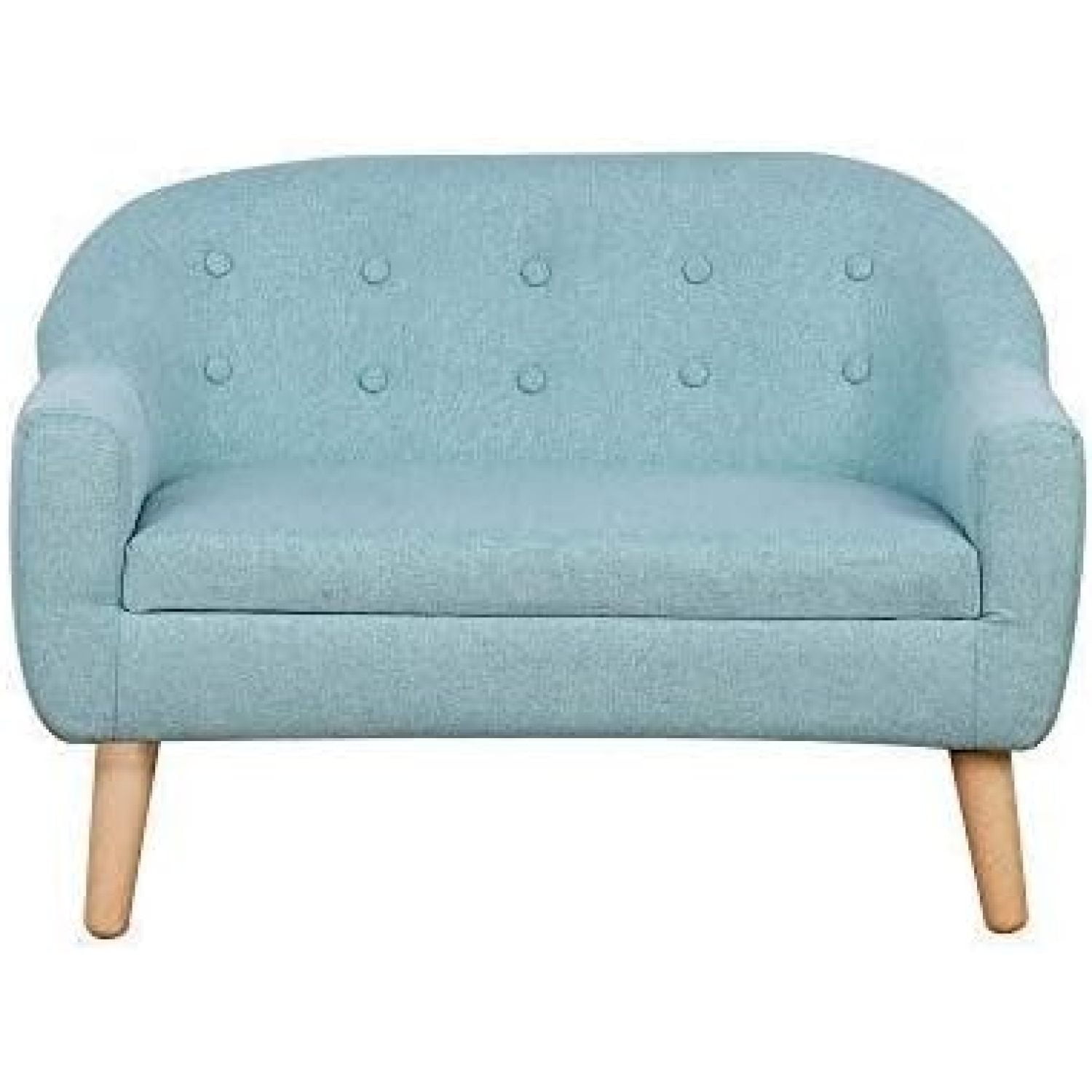 Chictail 2Seat Kids Sofa Linen Fabric and Wooden Frame Sofa for Kids
