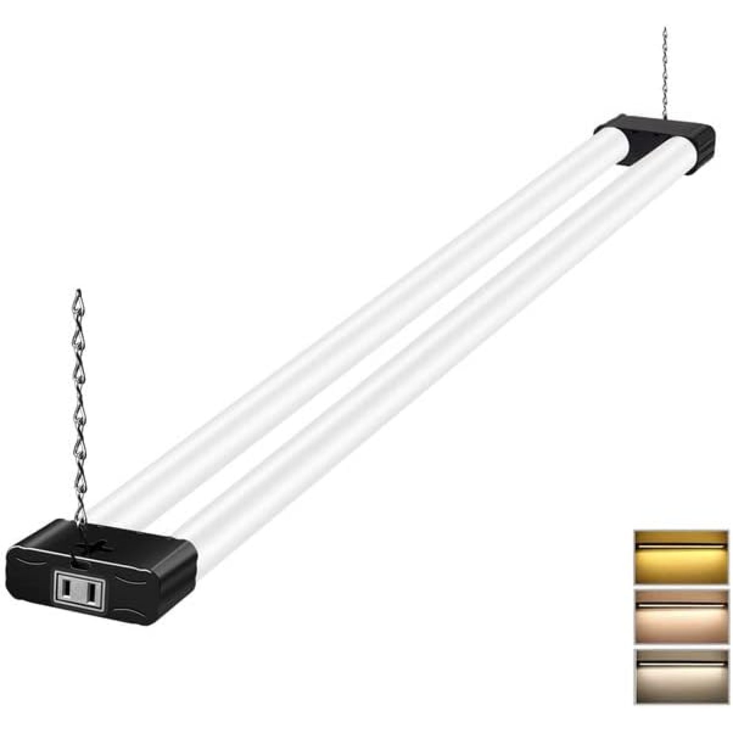 Chictail 4FT 40W Linkable LED Shop Light for Garage, 6500K/3000K/4000K