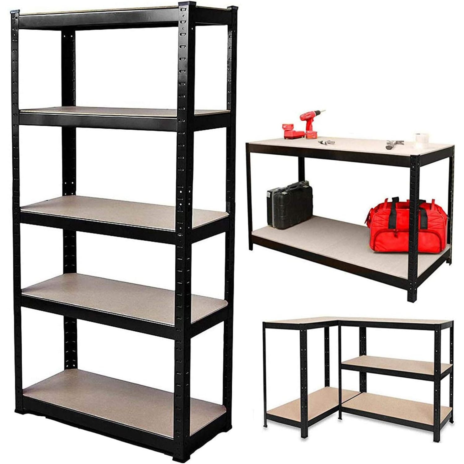 Chictail 5Tier Adjustable Storage Shelving Unit Heavy Duty Organizing