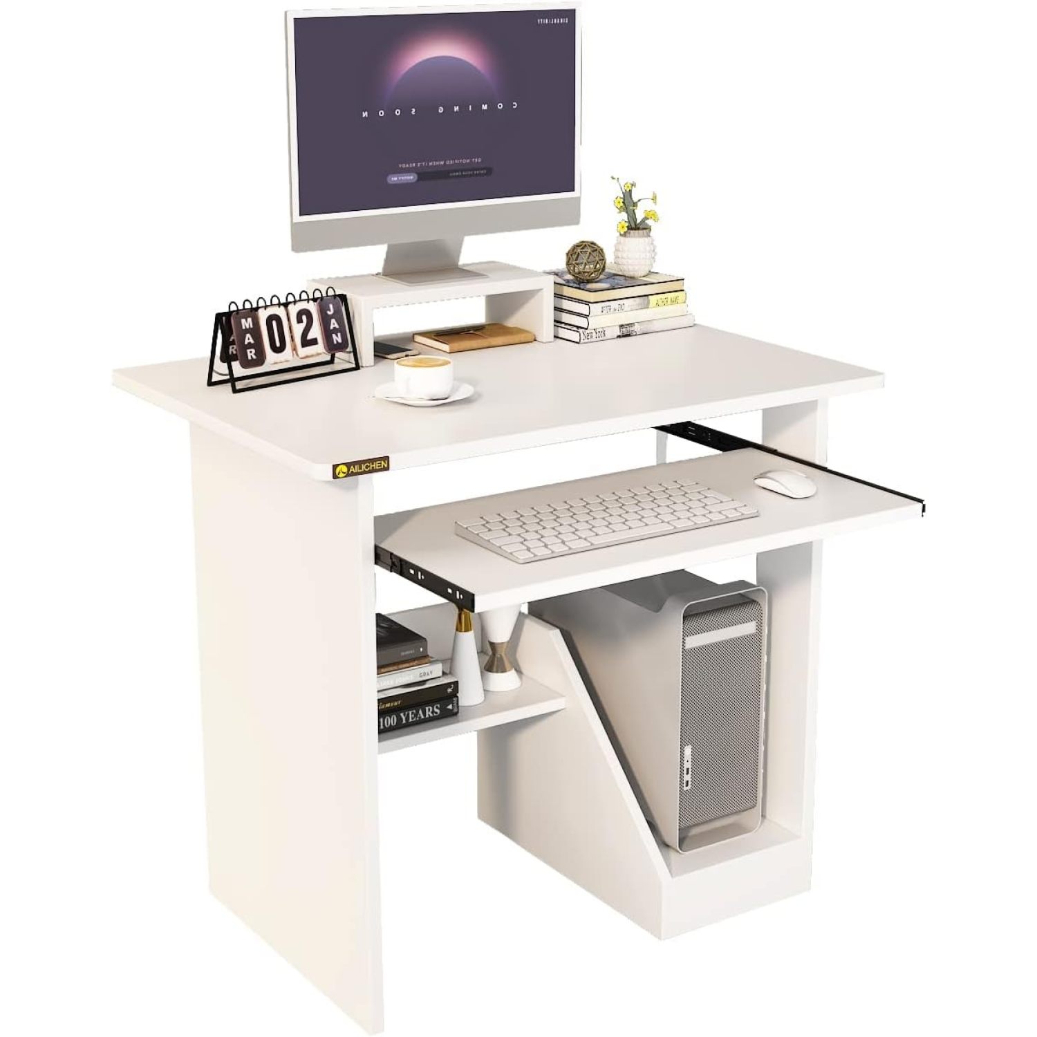 Chictail Computer Desk 30" Table Home Work Writing Desk with Monitor