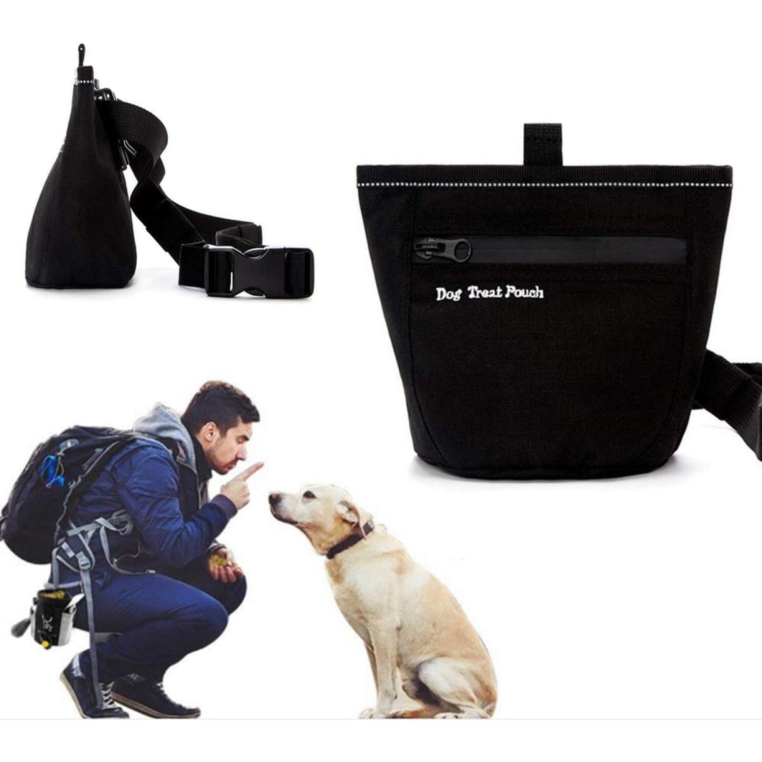 Chictail Dog Treats Training Pouch with Clip Waist Belt