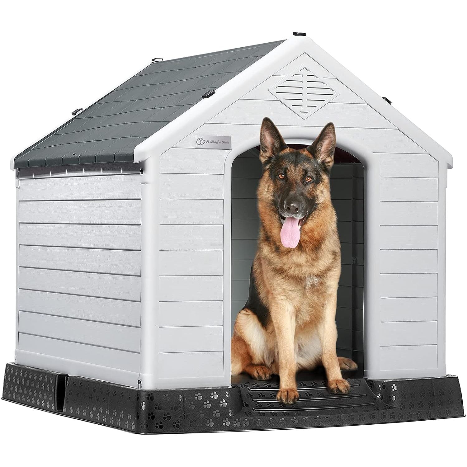 Chictail Durable Waterproof Plastic Dog House for Small to Large Sized