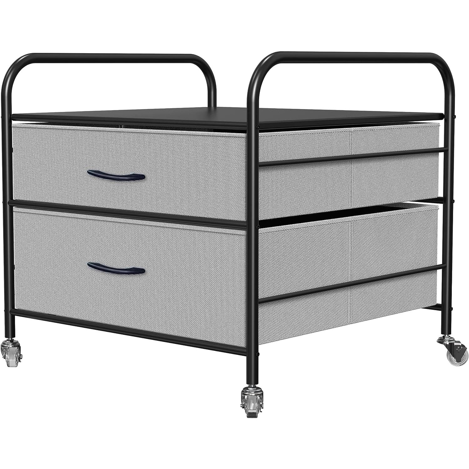 Chictail Fridge Stand with Storage, 2 Drawer Organization Fridge Cart