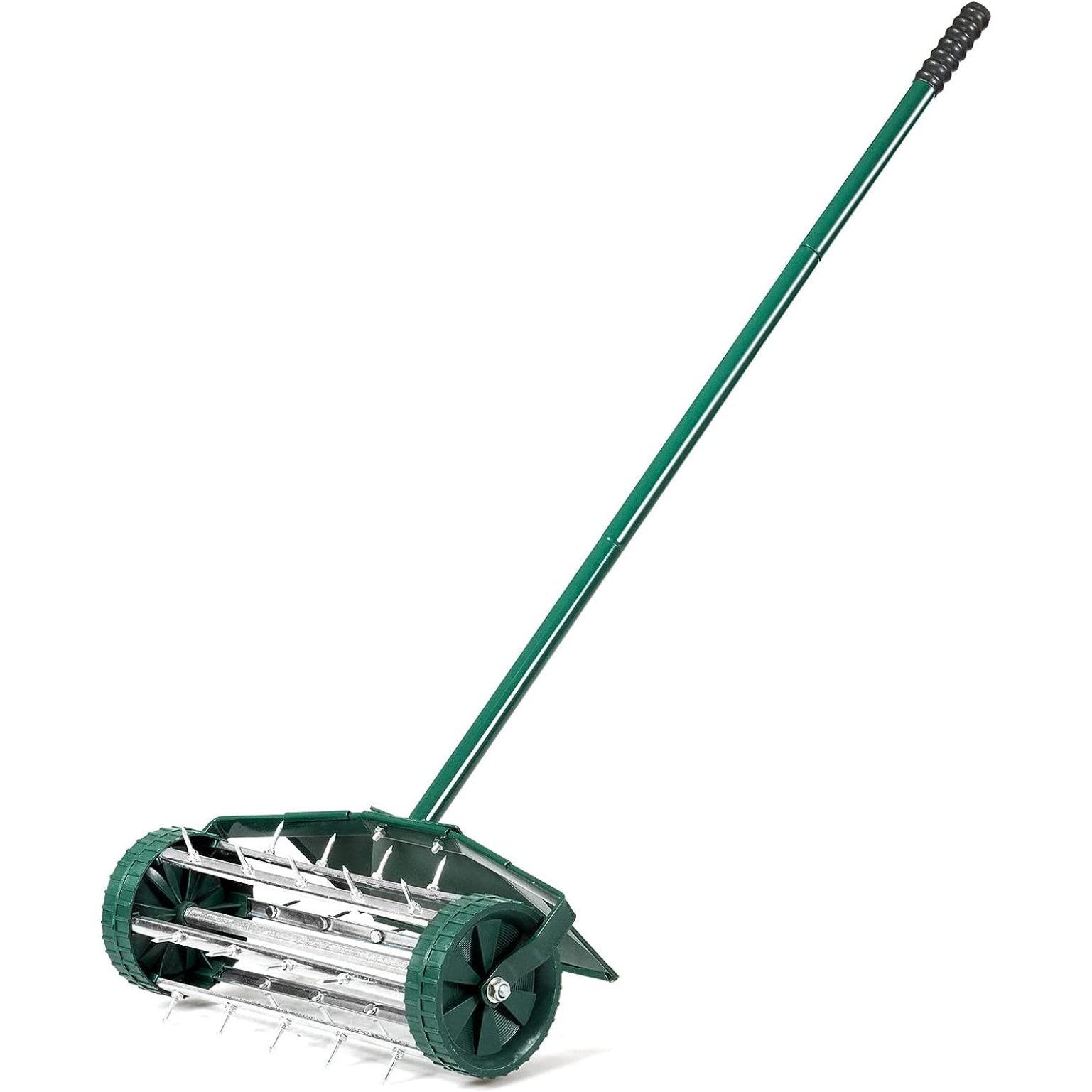 Chictail Lawn Aerator, Rolling Aerator with Fender, Anti-Slip Handle ...