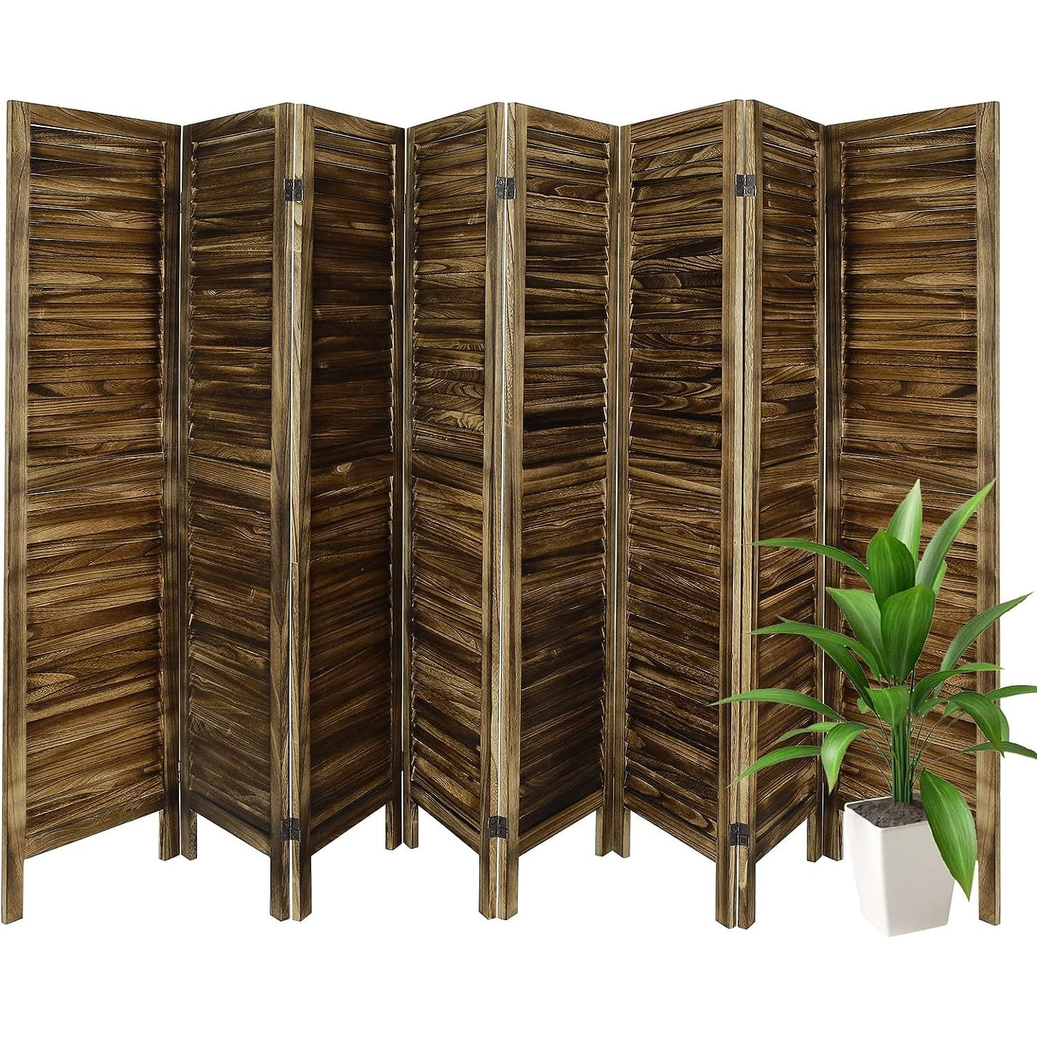 Chictail Room Dividers, 8 Panel Wood Room Screen Divider Freestanding