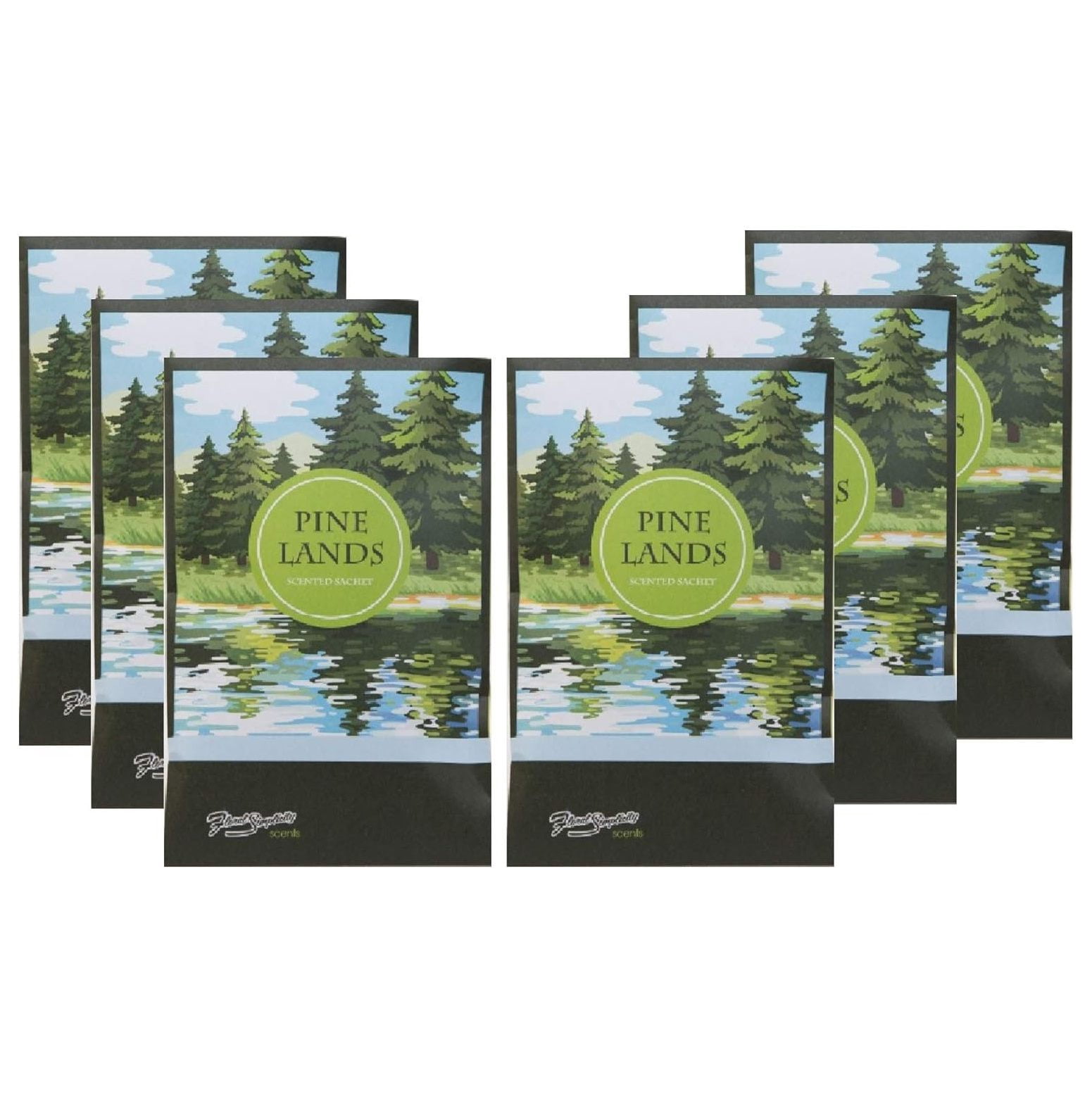 Chictail Sachets Pine Lands Scented (Everyday) 6 Pack Long Lasting