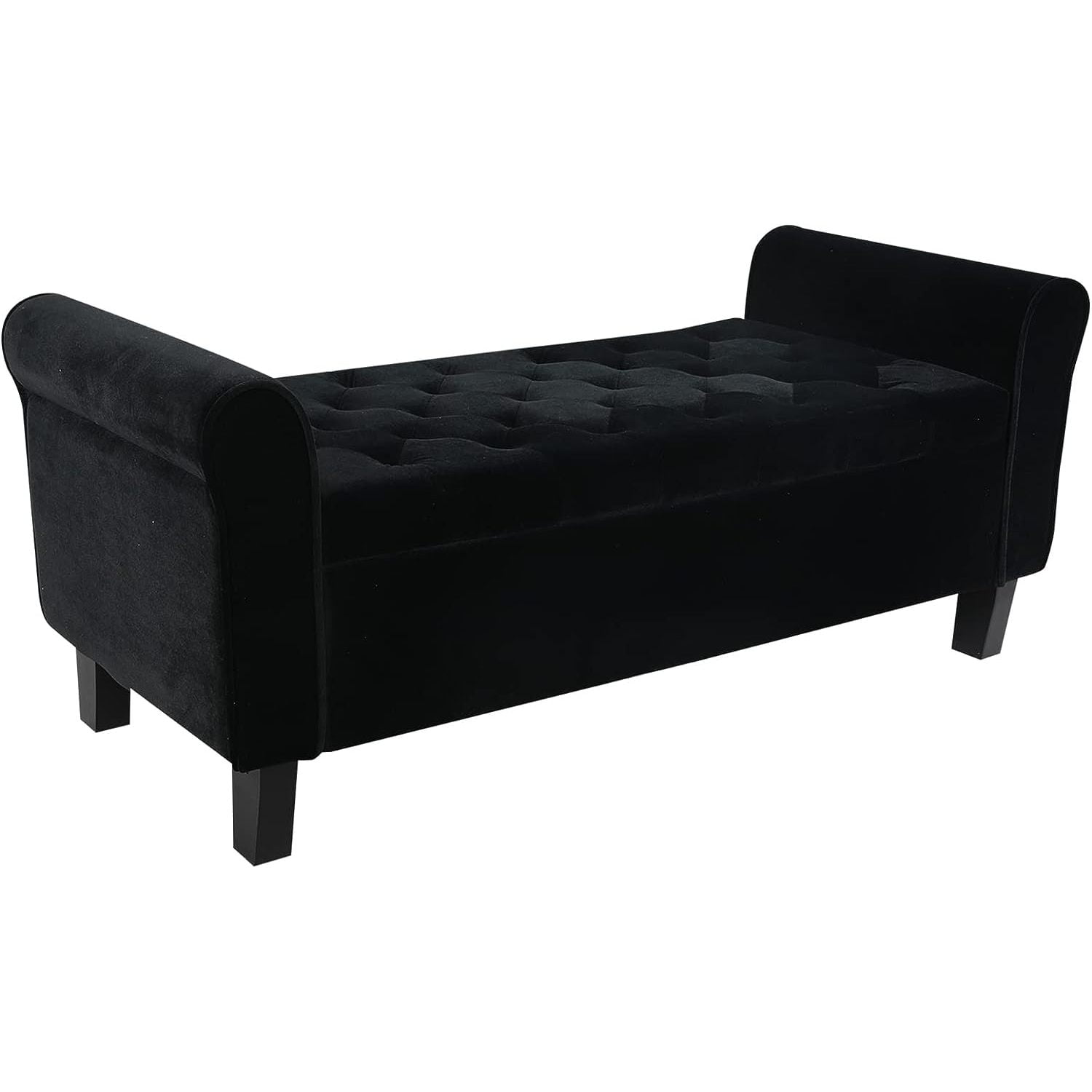 Chictail Storage Bench for Bedroom End of Bed, Button Tufted Storage Ottoman Bench 51 Inch, End