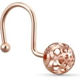 thumbnail image 1 of Chictie Nickel Shower Curtain Hooks - Decorative Shower Curtain Rings,Set of 12 Metal Rustproof Shower Hangers for Bathroom Curtains Rods Hollow Ball Design, 1 of 7