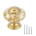 thumbnail image 1 of Chicwing Gold Crystal Dresser Knobs 16 Pack, 1-3/8 Inch(36mm) Decorative Kitchen Cabinet Drawer Knobs, Embedded Gold Foil Finial Design, Unique Vintage Handle for Dresser Drawer Kitchen Closets C106, 1 of 3