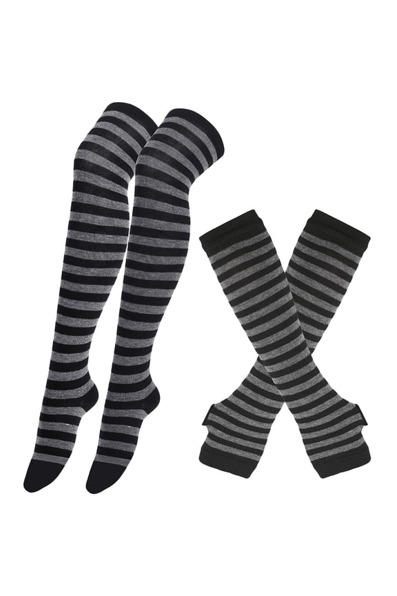 1 Set of Women Arm Warmers Warm Long Stockings Decorative Winter Arm Leg Warmers