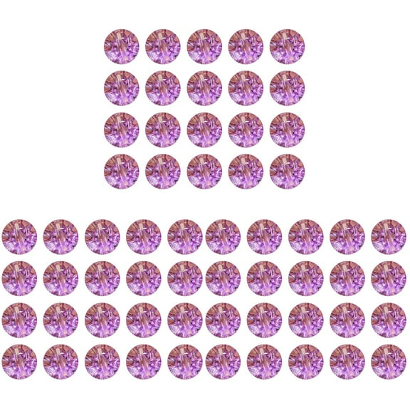 Chidian 150 pcs Clear Crystal Button Adorable Shirt Button Simple Sweater Fasteners Delicate Sewing Buttons Coat Button Accessory for Man Woman Baby DIY (Violet)
