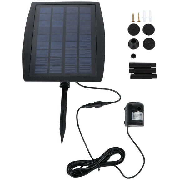 Chidian 2.5 W Solar Water Pump Outdoor Watering Submersible Water Fountain for Pond Pool Aquarium Fountains Spout Garden Patio Maximum Flow 200L/h