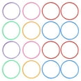 Chidian 20pcs of One Bag Solid Circle Ring Plastic Toss Rings Kids Ring