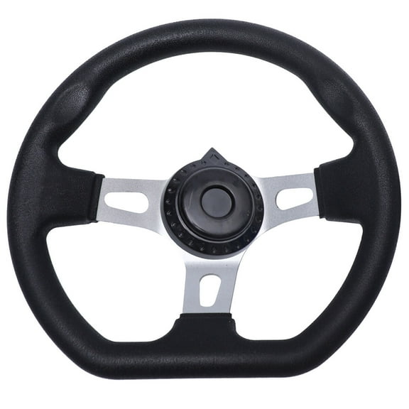 Chidian 270mm Modification Steering Wheel PU Replacement Steering Wheel for Go-kart (Black)