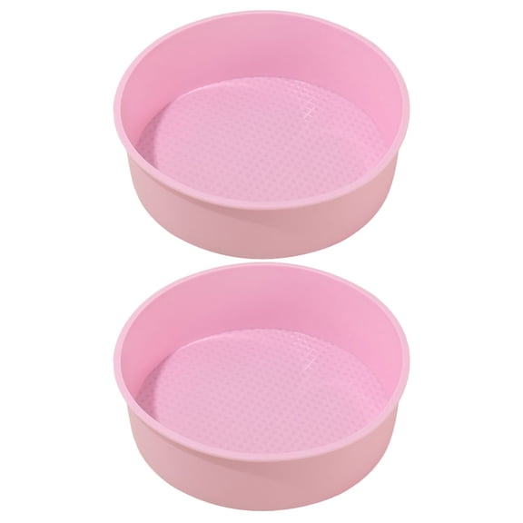 Chidian 2-Pack Nonstick Round Cake Pans Silicone Baking Molds Set for Cakes, Pies, Desserts with Easy Release and Cleanup