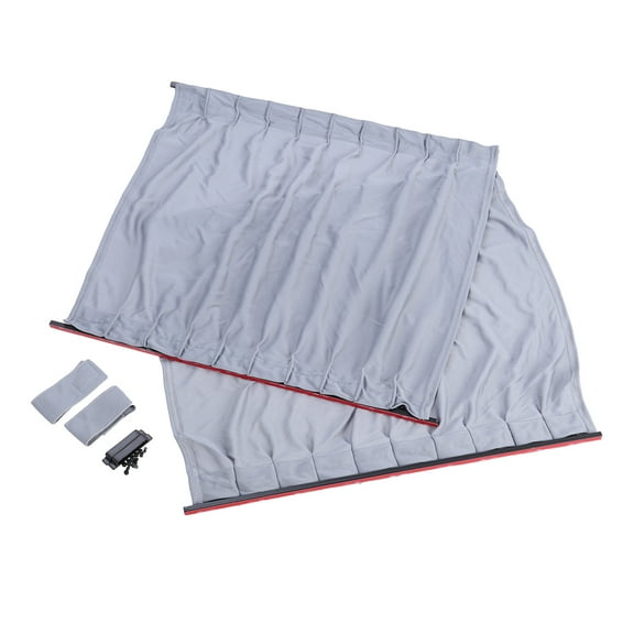 Chidian 2pcs Car Auto Side Window UV Protection Curtain Car Slidable Window Shield (Grey)