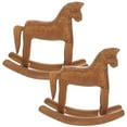 thumbnail image 1 of Chidian 2pcs Handmade Wooden Rocking Horse Toy Mini Desktop Rocking Horse Ornament, 1 of 7