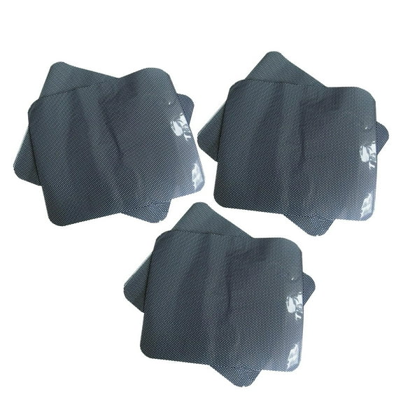 Chidian 3 Sets of Car Side Window Sunshade Sticker Adhesive Black Film Stickers for Sun Protection UV Ray Protector Heat Shield Reflector