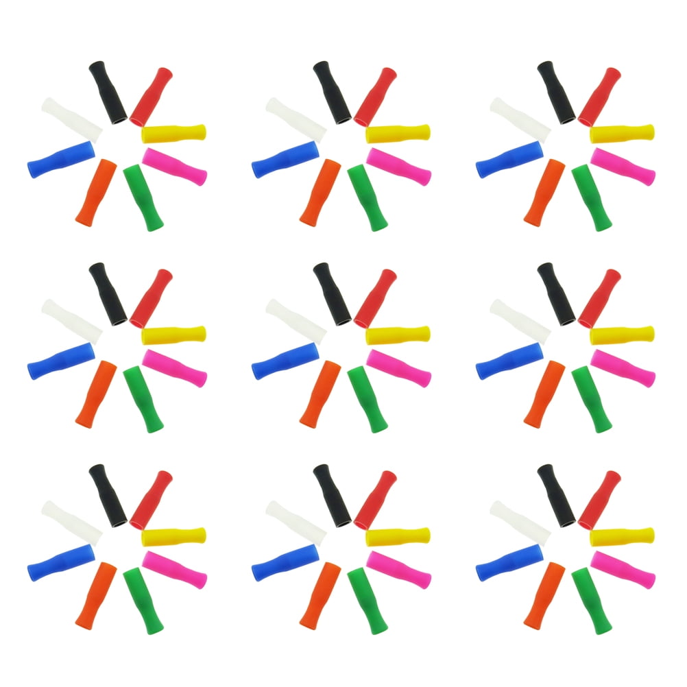 Chidian 35pcs Practical Silicone Straw Cover Reusable Ecofriendly