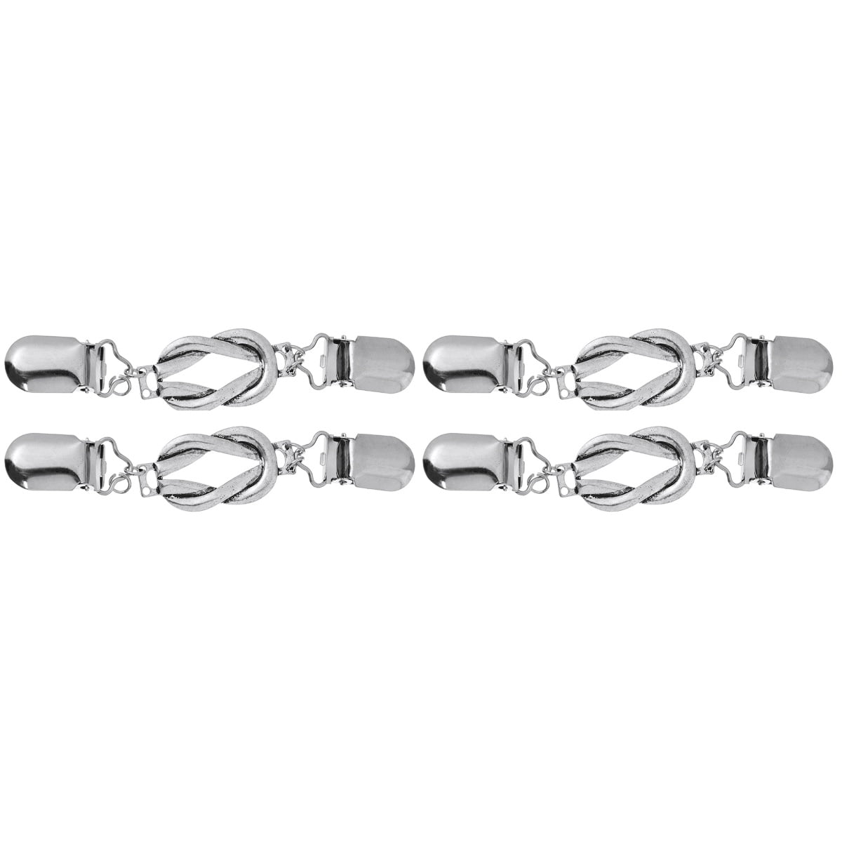 Lot De 3 Clips Pour Cardigan - Or, Argent Et Noir - Accessoire Vintage Élégant Pour Pulls, Écharpes Et Robes - Fermoirs Décoratifs 13cm