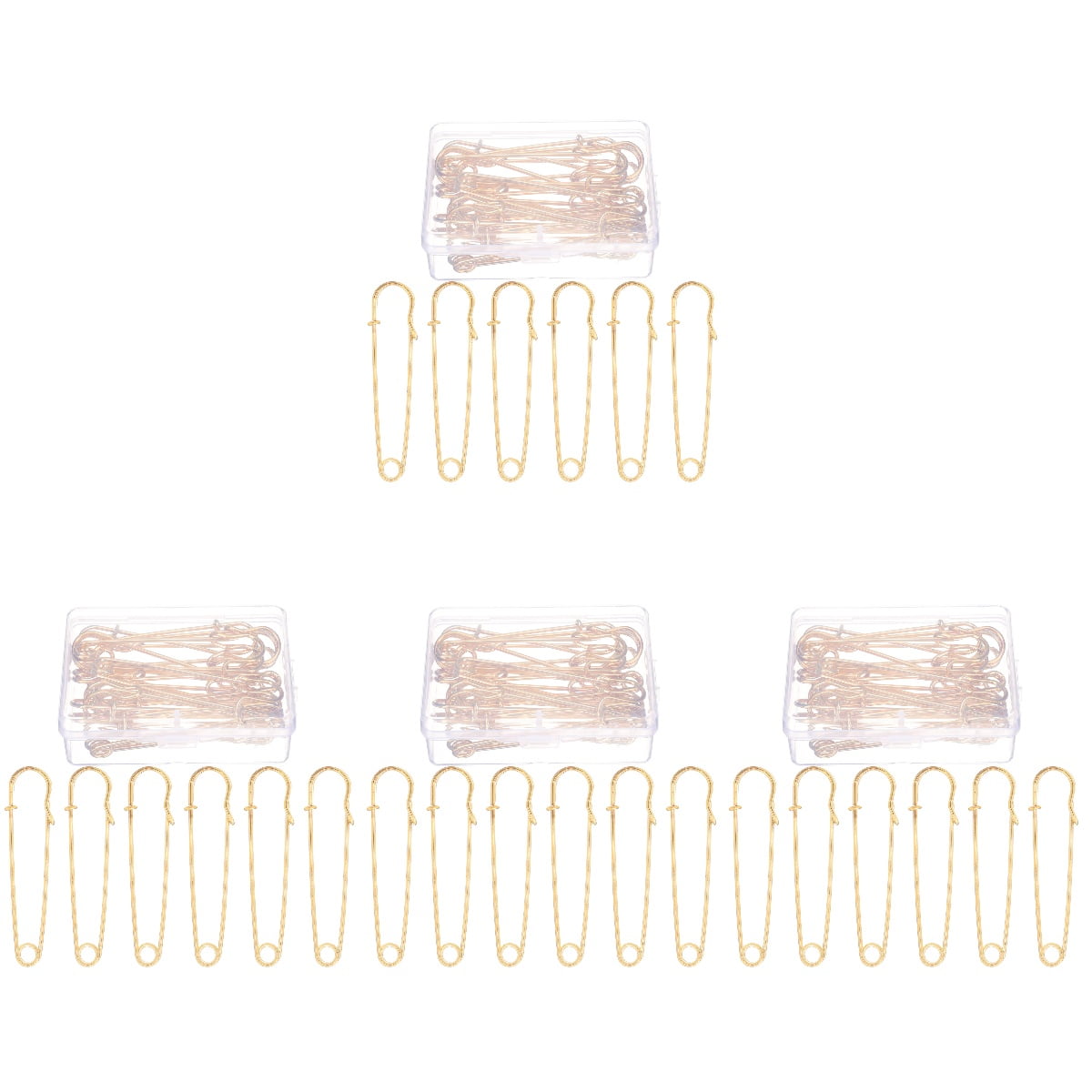 Chidian 40 pcs Simple Retro Safety Pin Clips DIY Crafting Pin Stainless Steel Brooch Pin for Sewing