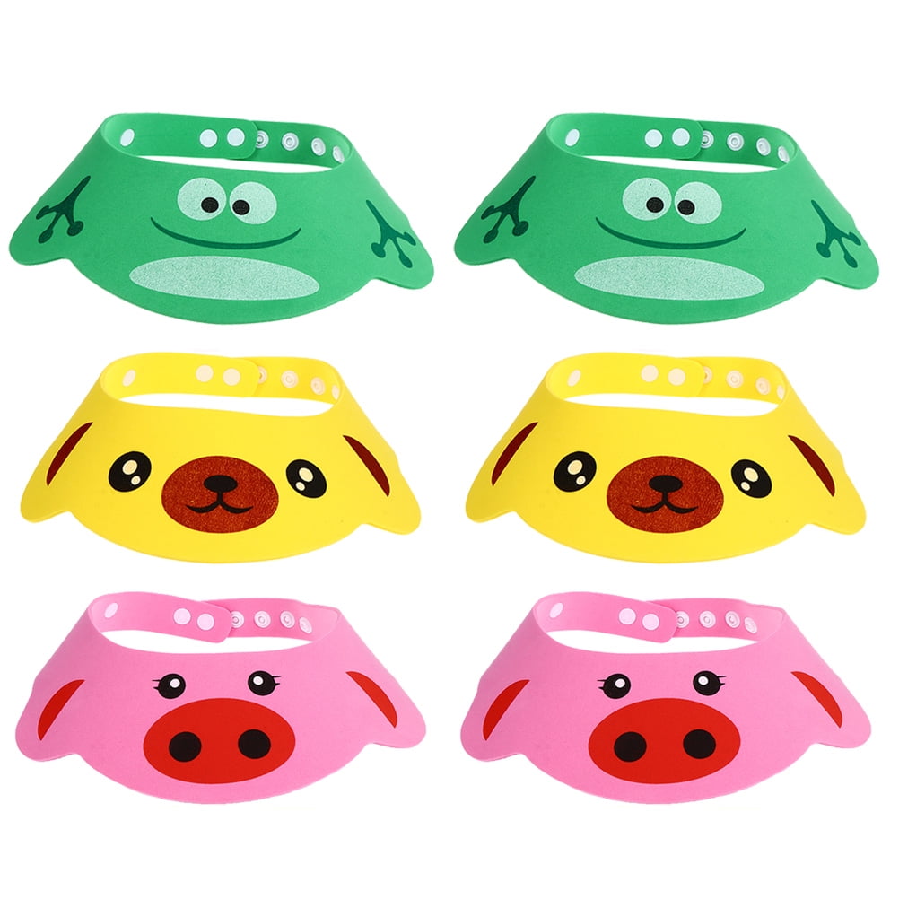 Chidian 6Pcs Hair Washing Hat for Toddlers Baby Shower Hat Toddler Bath